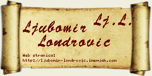 Ljubomir Londrović vizit kartica